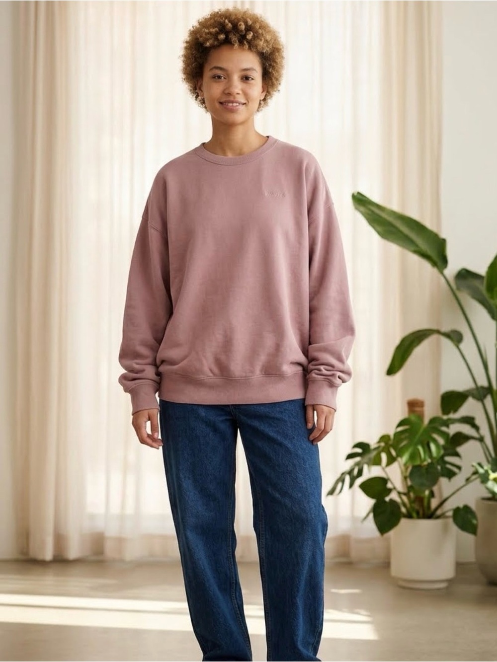 Roots Gender Free Organic Fleece Crewneck - Size 5 (Men's L/ Women's XXL)